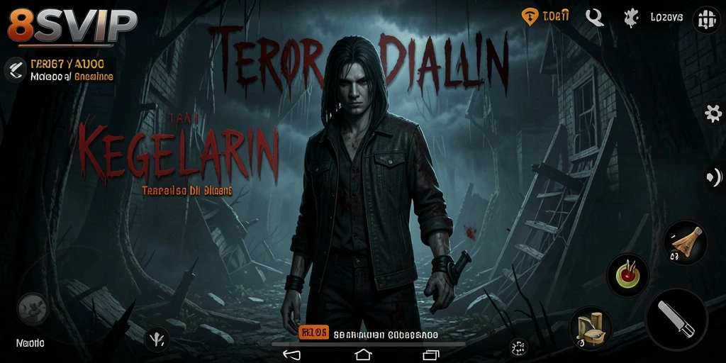 Screenshot menampilkan adegan mencekam dari gameplay 8SVIP.