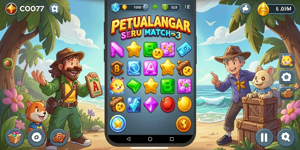 Gameplay penuh warna dan tantangan seru di COO77.