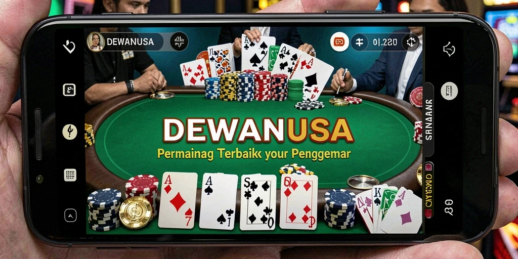 Tampilan gameplay DEWANUSA yang seru dan menarik dalam permainan Poker.