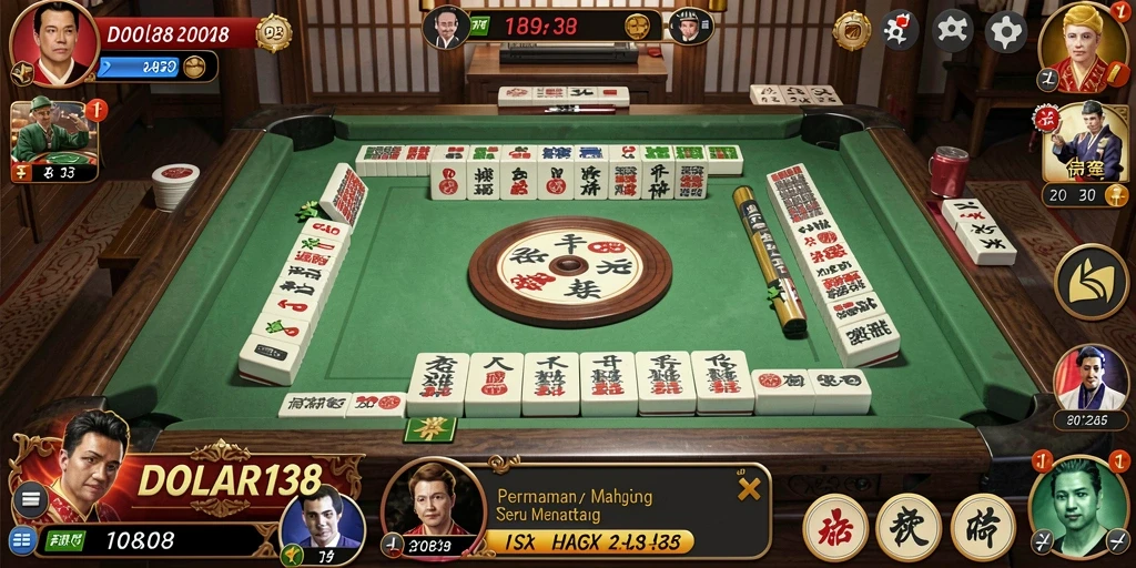 Tampilan gameplay DOLAR138 yang menarik dalam permainan Mahjong.