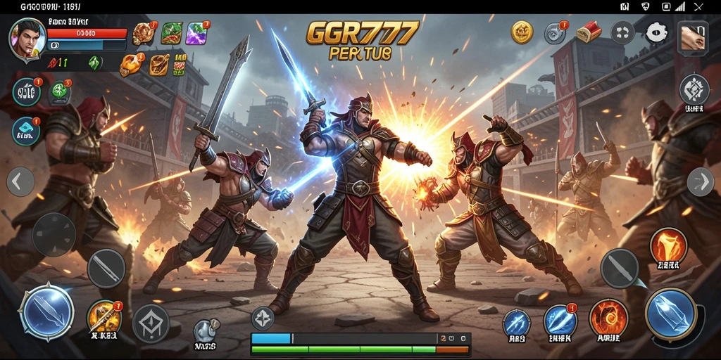 Tampilan gameplay seru dari GGR7777 di arena pertarungan.