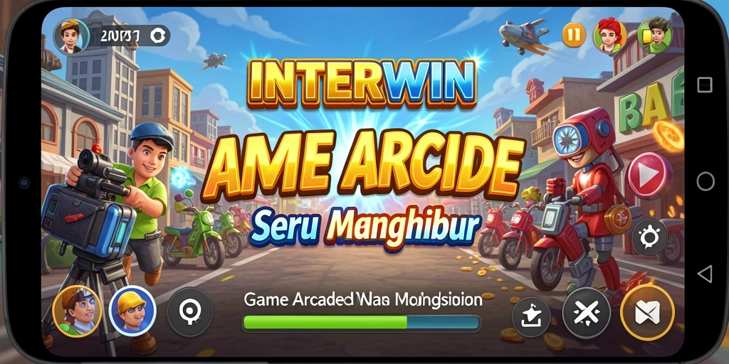 Tampilan gameplay INTERWIN yang penuh warna dan seru.