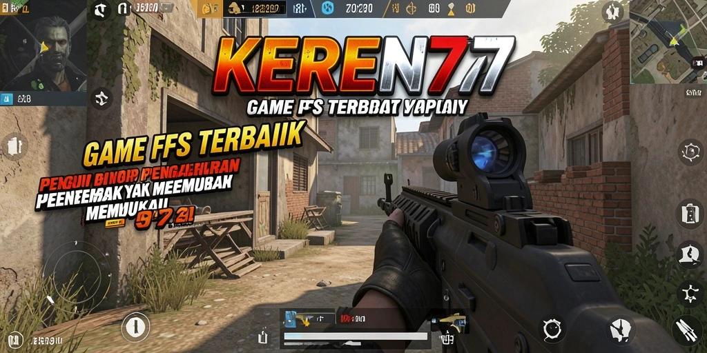 Tampilan gameplay intens dari KEREN77 yang menampilkan aksi FPS.