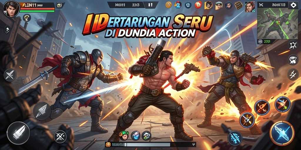 Tampilan gameplay LDN11 yang menegangkan dengan aksi seru di dalam arena.