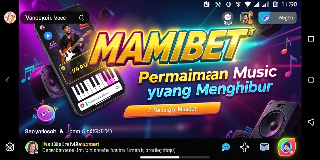 Screenshot gameplay MAMIBET menampilkan pemain yang sedang asyik bermain musik.