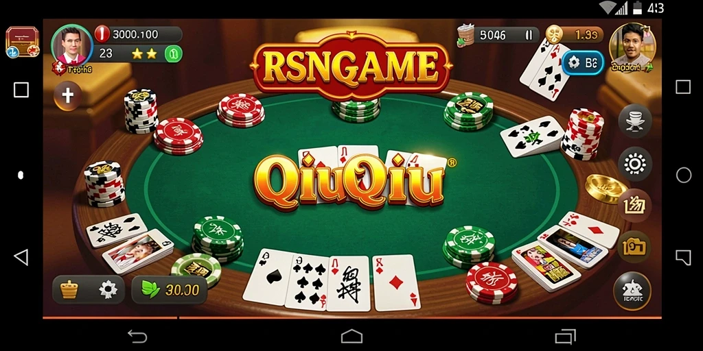 Tampilan gameplay menarik dari RSNGAME dalam QiuQiu.
