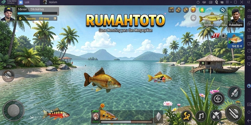 Tangkapan ikan yang mengesankan dalam gameplay RUMAHTOTO.
