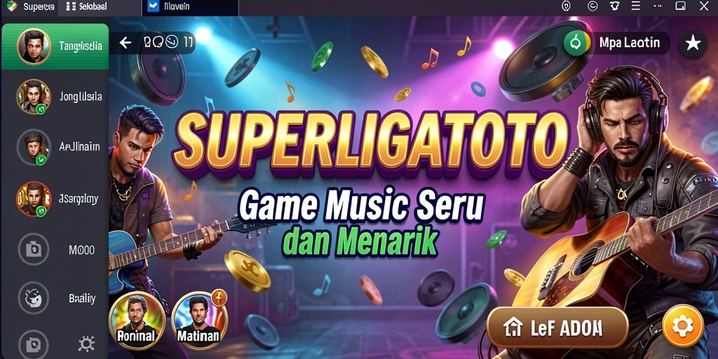 Tampilan gameplay SUPERLIGATOTO yang menarik dan interaktif.