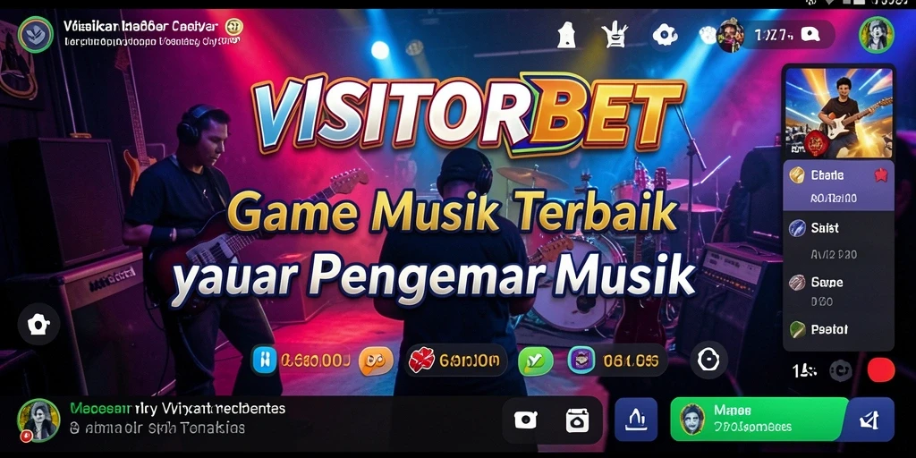 Screenshot VISITORBET menunjukkan gameplay interaktif dengan lagu-lagu yang menarik.
